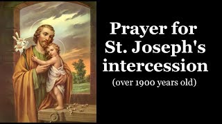 Prayer for St Josephs intercession [upl. by Enyrb]