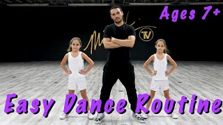 Easy Dance Routine  Hip Hop Dance Tutorial AGES 7  MihranTV [upl. by Zaneta132]