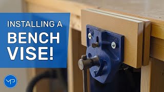 EASY Woodworking Vise Installation  DIY Woodworking [upl. by Thedrick]