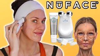 Shocking My Facial Muscles BEFORE AND AFTER HOW TO USE THE NUFACE MICROCURRENT MACHINE [upl. by Reginnej]