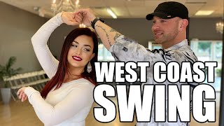 West Coast Swing Basic Steps  WCS Beginner [upl. by Brazee111]