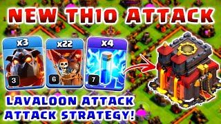 TH10 LAVALOON EASY 3 STAR ATTACK STRATEGY [upl. by Sirapal]