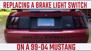 How To Replace A Brake Light Switch on a 9904 Mustang [upl. by Ellerol]