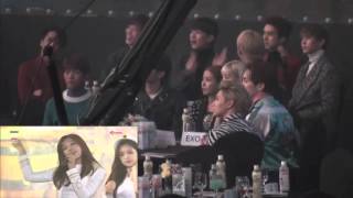 ShineeTaeyeon Boa amp Vixx Reaction Apink Seoul Music Awards 2016 [upl. by Yebot]