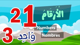 Learn arabic numbers – Apprendre l’arabe les nombres – تعلم الأرقام بالعربية [upl. by Reteip680]