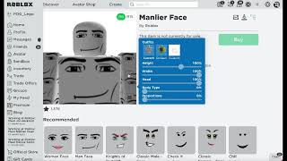 Roblox Made A New Man Face  Manlier Face [upl. by Anirav]