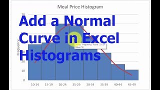 Excel Histograms How to Add a Normal Curve [upl. by Rudman]