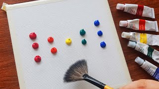 Simple Landscape from Dots｜Rainbow Painting For Beginners｜Relaxing Abstract Demonstration 103 [upl. by Brechtel]