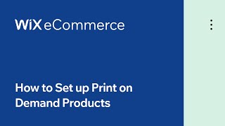 Wix eCommerce  How to Set up Print on Demand with Printful [upl. by Wrand]