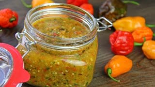 Traditional Caribbean Peppersauce hot sauce Recipe [upl. by Lledal]