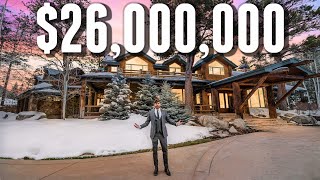 Touring a 25950000 LUXURY Log Cabin MANSION [upl. by Mcgurn886]