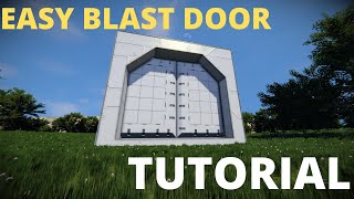 Simple Rotor Blast Door Tutorial  Space Engineers [upl. by Aspasia]