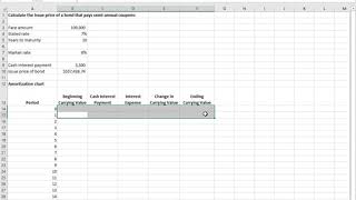 Bond Pricing and Amortization with Excel [upl. by Armand]