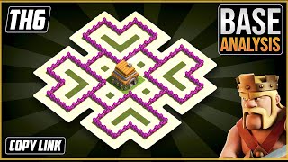 The ULTIMATE TH6 HYBRIDTROPHYdefense Base 2021 Town Hall 6 Hybrid Base Design  Clash of Clans [upl. by Berkshire]