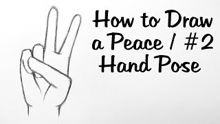 How to Draw a Peace 2 Hand Pose [upl. by Anna-Diana]