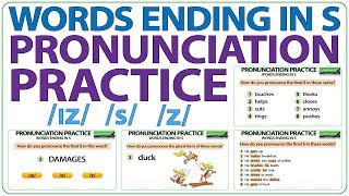 English Pronunciation Practice  How do you pronounce words ending in S [upl. by Laius]