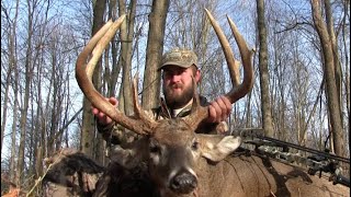 Bowhunting Ohio Rut Biggest 6 point whitetail ever killed on film 140” Ohio Big Buck self filmed [upl. by Haman]