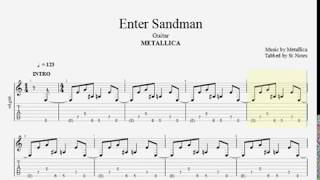 Enter Sandman  Metallica  Guitar TAB and Notation [upl. by Chyou]