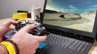 Using FPV Freerider Simulator with a Flysky FSI6 transmitter to learn how to fly a quadcopter [upl. by Notwen]