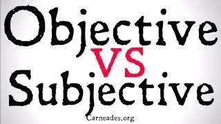 Objective vs Subjective Philosophical Distinction [upl. by Magnus]