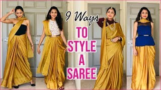 How To Style a SAREE In Different Ways  Simple Saree Draping Ideas  Himani Aggarwal [upl. by Iand236]