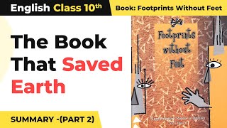 The Book That Saved Earth Summary Chapter 10  Class 10 English Chapter 10 [upl. by Cuthburt]