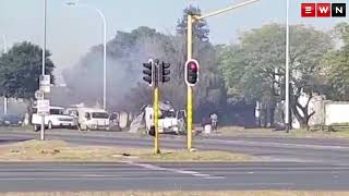 Cash in transit heist in Boksburg [upl. by Onimixam]