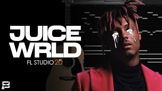 How To Make A Juice Wrld Type Beat In FL Studio 20  Guitar amp Piano Chords Tutorial [upl. by Leugimesoj34]