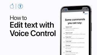 How to use dictation and edit text with Voice Control on your iPhone — Apple Support [upl. by Rieger]