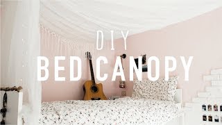 DIY BED CANOPY  Cheap amp Easy Tumblr aesthetic [upl. by Penny]