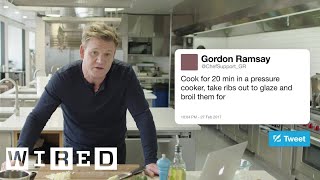 Gordon Ramsay Answers Cooking Questions From Twitter  Tech Support  WIRED [upl. by Anahoj316]