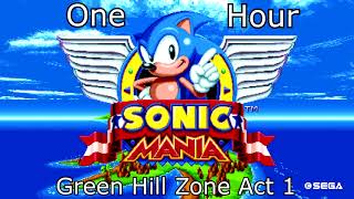 Sonic Mania Soundtrack Green Hill Zone Act 1  1 Hour Version [upl. by Hafinah70]