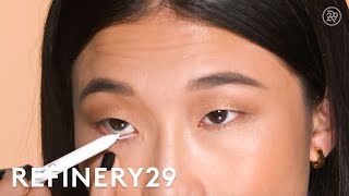 Waterline White Eyeliner Tutorial  Short Cuts  Refinery29 [upl. by Saunder]