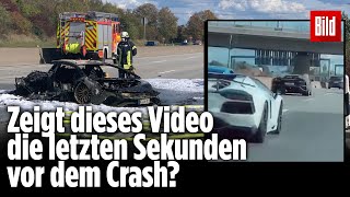 Tödlicher RaserUnfall Zwei Lamborghinis und ein Porsche liefern sich Autorennen [upl. by Bobbette]