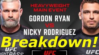 Gordon RYAN vs NICKY Rodriguez BREAKDOWN Highlights amp Analysis [upl. by Ronyam]