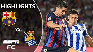 Real Sociedad vs Barcelona  LaLiga Highlights  ESPN FC [upl. by Jelks808]