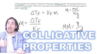 Determining Molar Mass of Unknown using Freezing Point Depression Colligative Properties [upl. by Neufer]