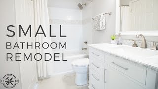 DIY Small Bathroom Remodel  Bath Renovation Project [upl. by Amal94]