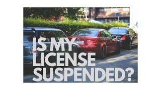 How to tell if your drivers license is suspended [upl. by Esiuqcaj493]