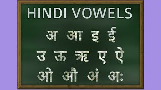 Hindi Vowels Pronunciation  Learn Hindi Alphabets [upl. by Beauvais]