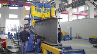 Automatic H beam welding line [upl. by Ehsiom]