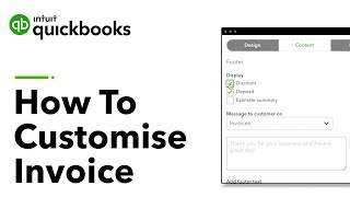 How to Customise Your Invoice in QuickBooks Online [upl. by Grantland]