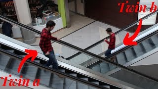 TWIN TELEPORTATION ESCALATOR PRANK [upl. by Neiman]