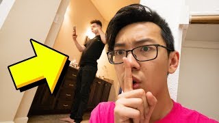 I HID IN THIS YOUTUBERS ROOM FOR 24 HOURS [upl. by Hengel]