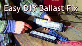 Replacing A Ballast On A T12 Fluorescent Light Fixture How To Convert To A New Electronic Ballast [upl. by Agrippina]