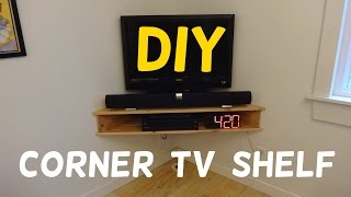 Build this Floating Corner TV Stand [upl. by Ewart]