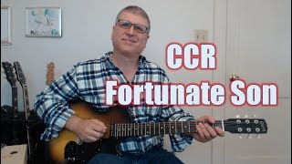 Fortunate Son by CCR Guitar lesson with TAB [upl. by Zaneski526]