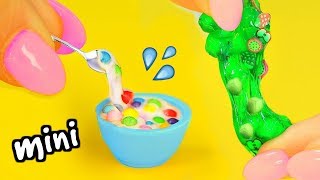 DIY Mini Slimes How To Make Miniature Jelly Cube Slime Cereal Slime Cloud Slime amp Glitter Slime [upl. by Leilamag]