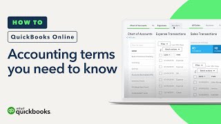 Accounting terms you need to know  QuickBooks Online [upl. by Gaspar]