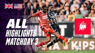 ALL HIGHLIGHTS MATCHDAY 3 ğŸ¤©âš½ Jupiler Pro League 2324 [upl. by Marlow]